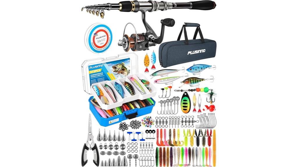 telescopic travel fishing kit