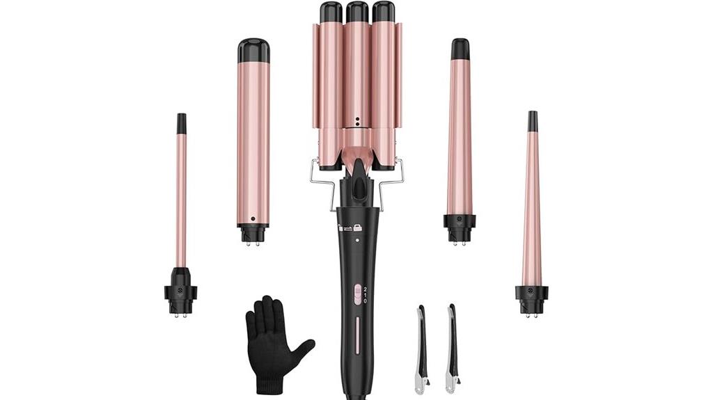 three barrel curling wand