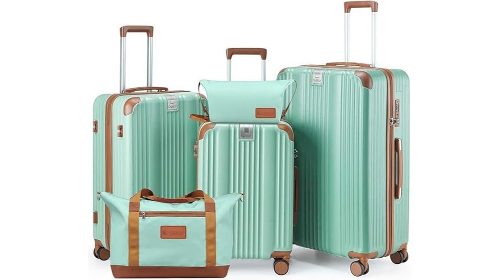 three piece hardshell suitcase set