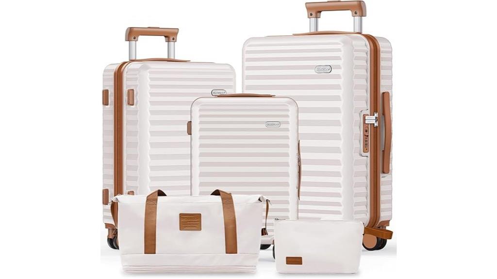 three piece tsa luggage set