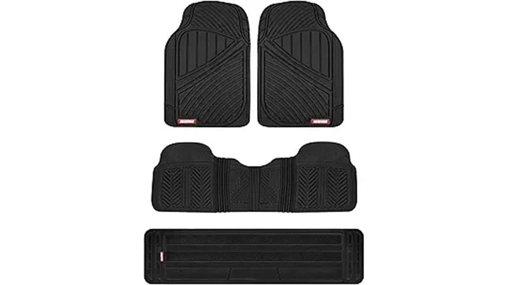 three row vehicle floor mats