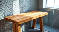 top heavy duty teak shower benches