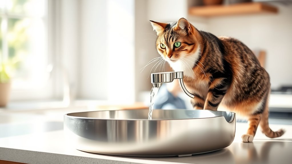 top stainless steel cat fountains