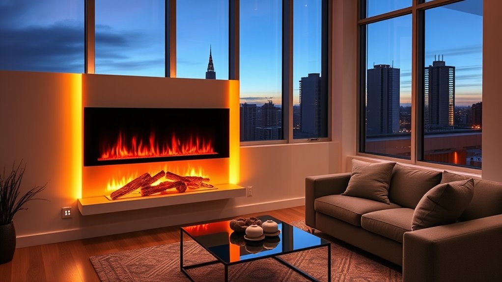 top ventless electric fireplaces