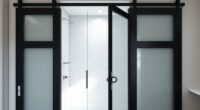top wide barn shower doors