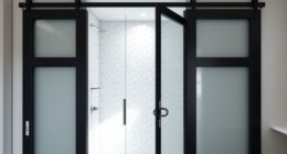 top wide barn shower doors