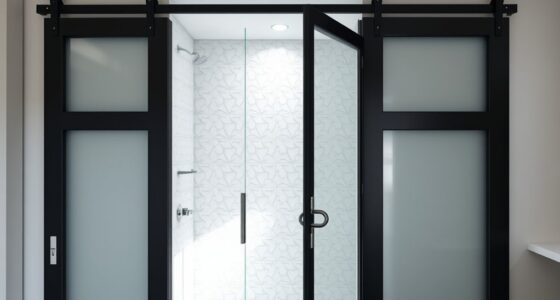 top wide barn shower doors