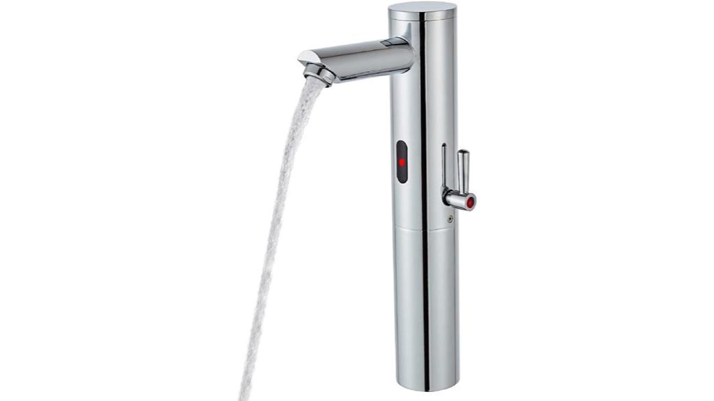 touchless chrome bathroom faucet
