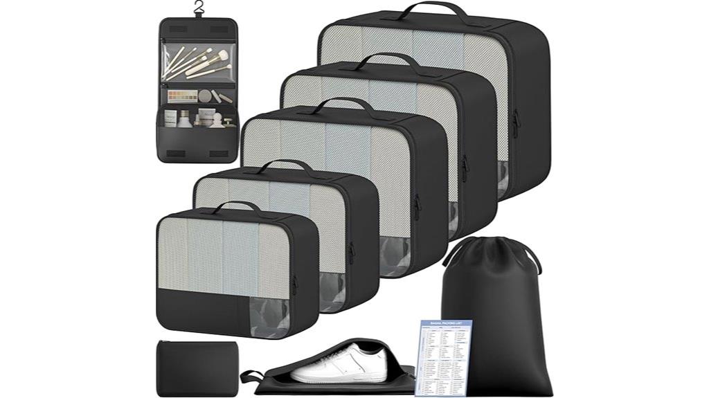travel packing cube set