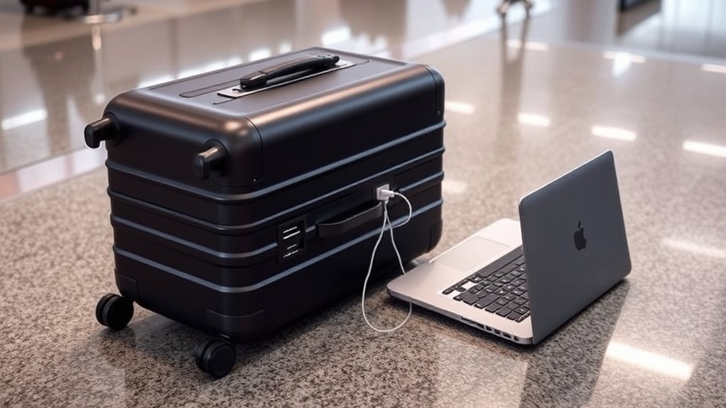 travel ready usb luggage features