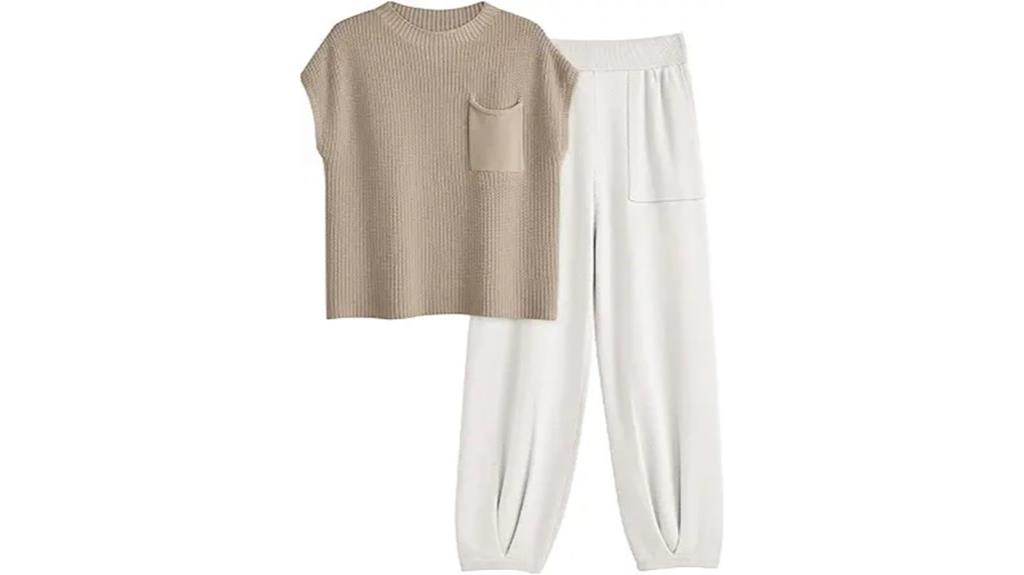 trendy knit sweatsuits set