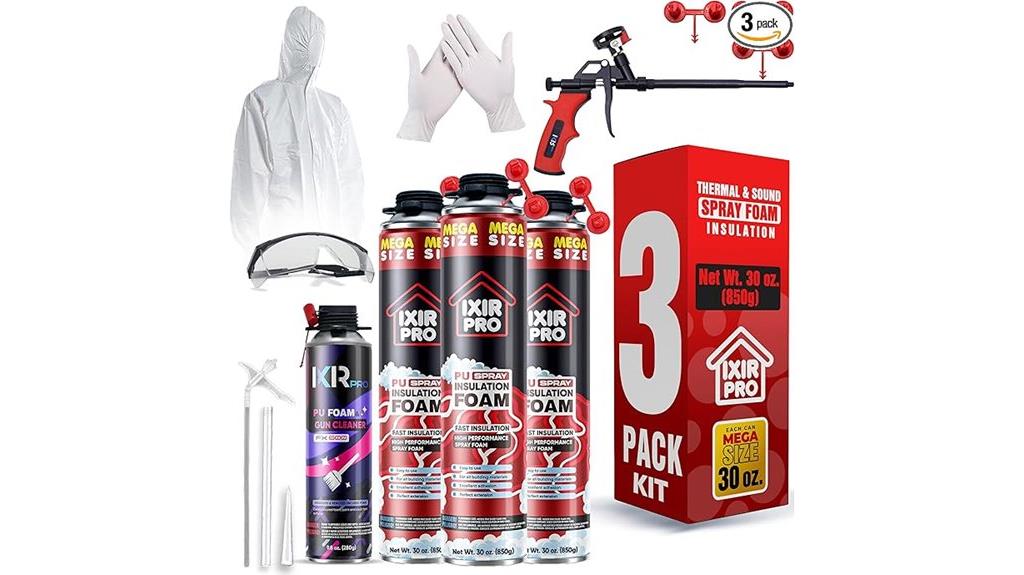 triple pack spray foam