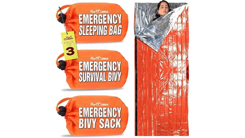 triple pack survival sleeping bags