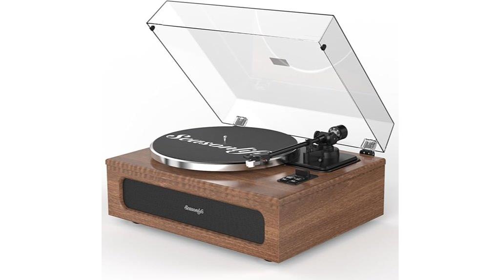 turntable with bluetooth speakers