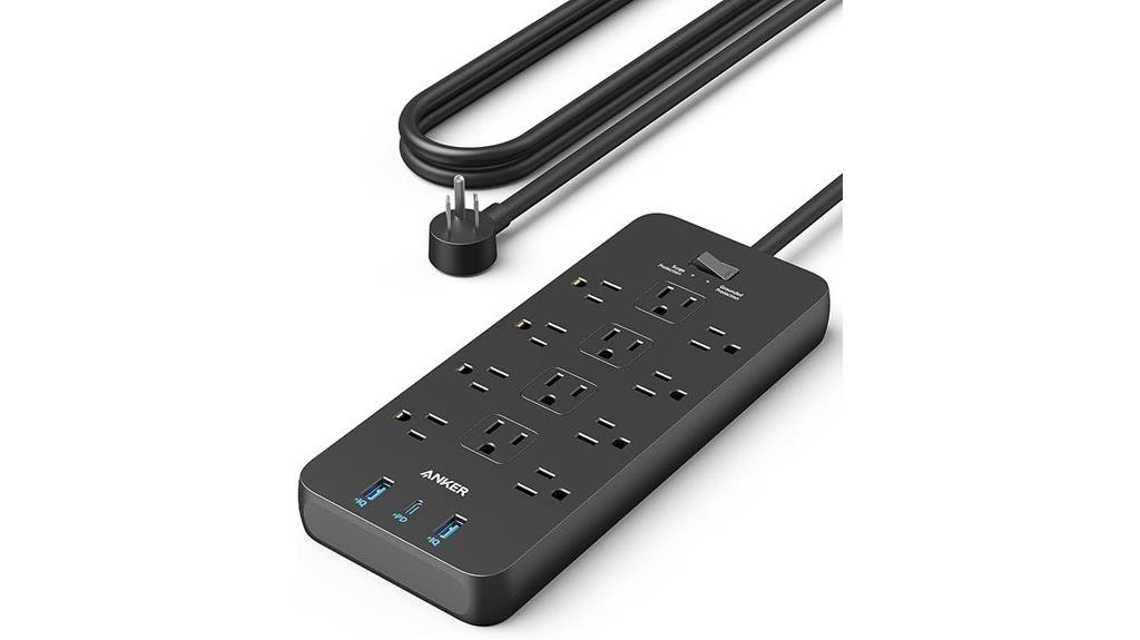 twelve outlet usb surge