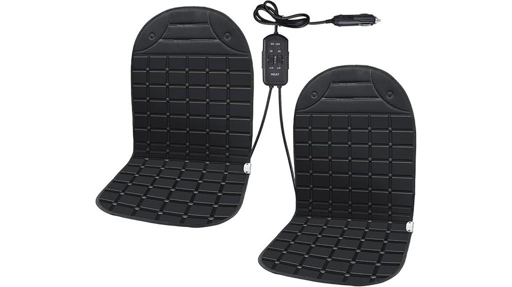 two black seat cushions