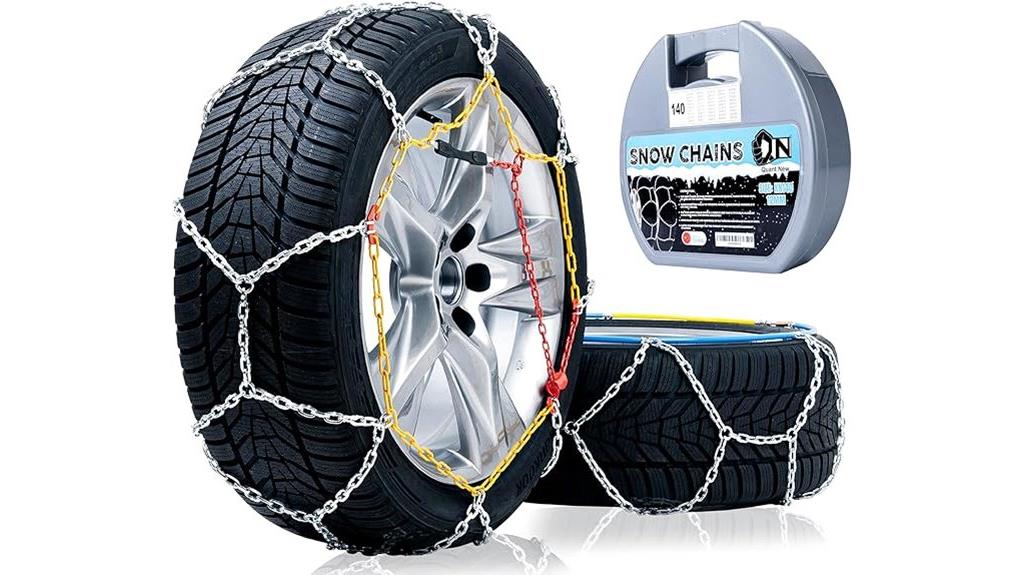 two snow chain sets