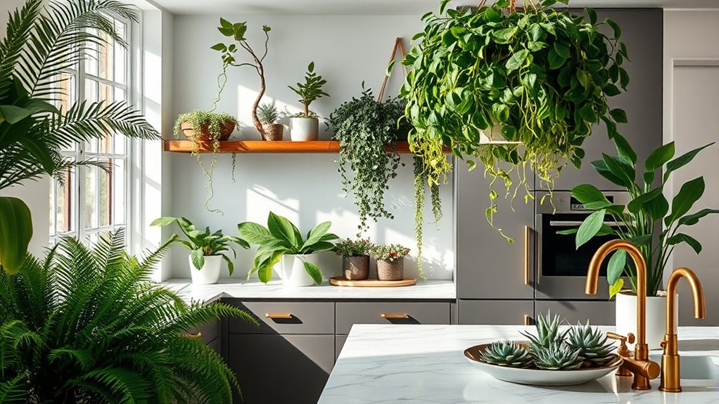 using intricate green kitchen designs