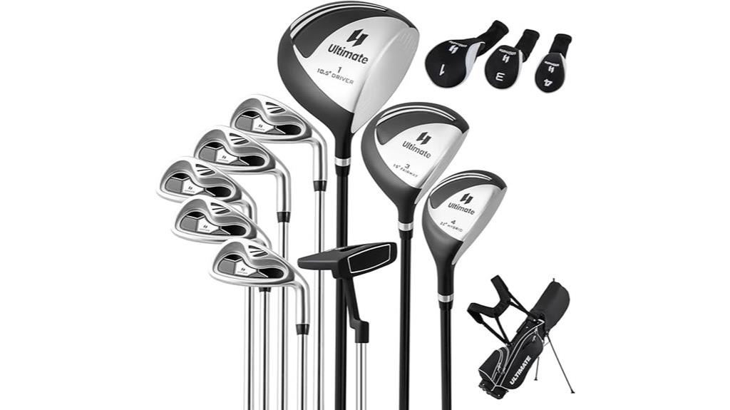 variety of golf clubs