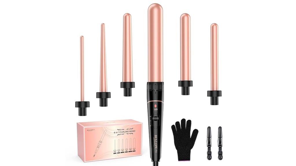 versatile 6 in 1 curling wand