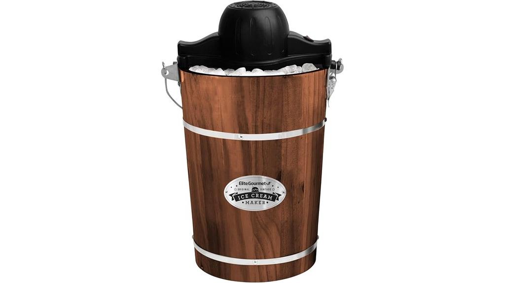 vintage walnut ice cream maker