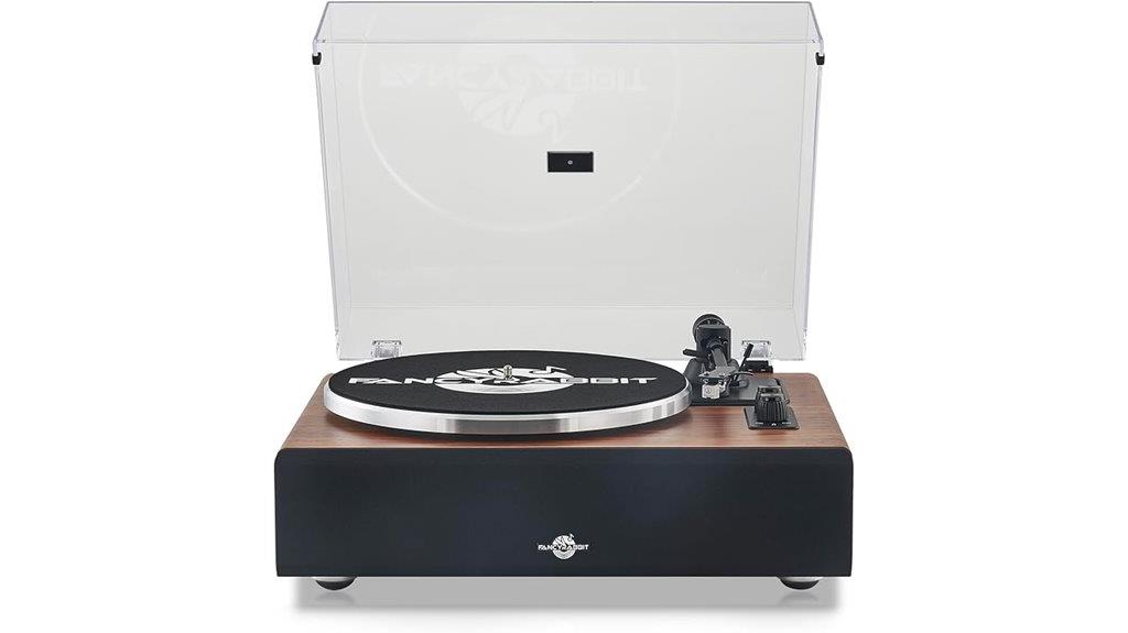 vinyl turntable with speakers