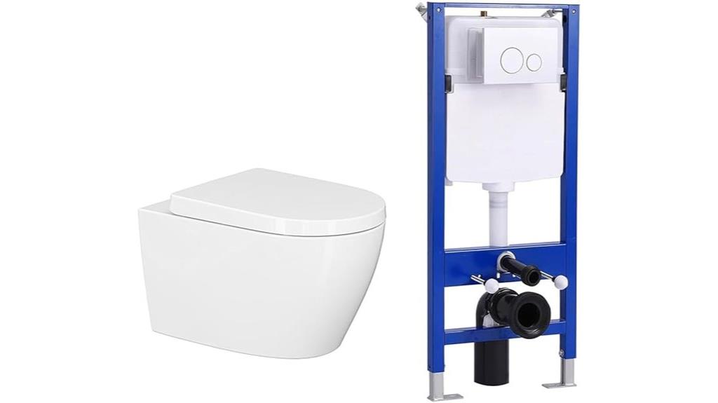 wall hung toilet with seat