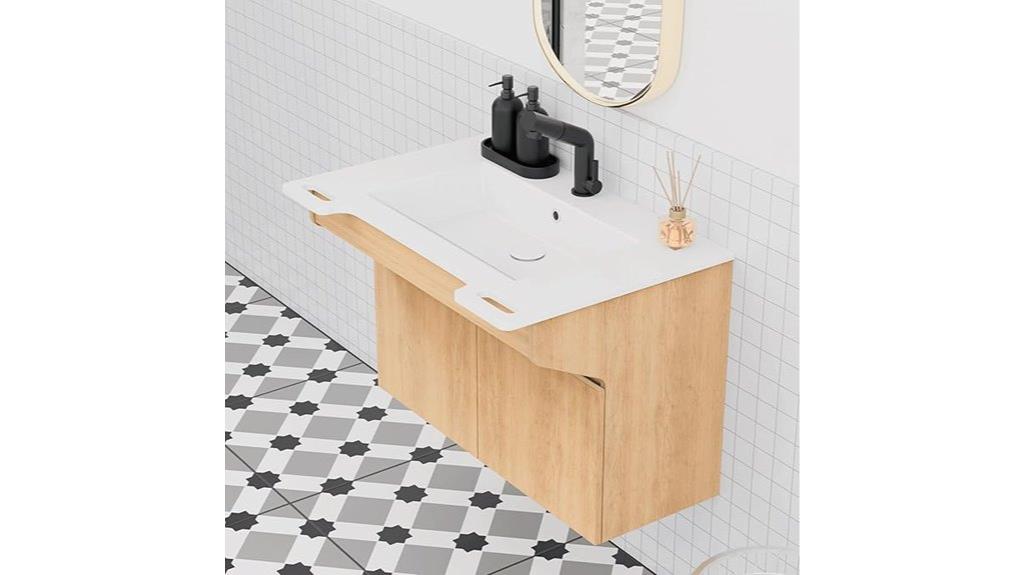 wall mounted bathroom vanity