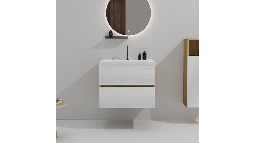 wall mounted bathroom vanity
