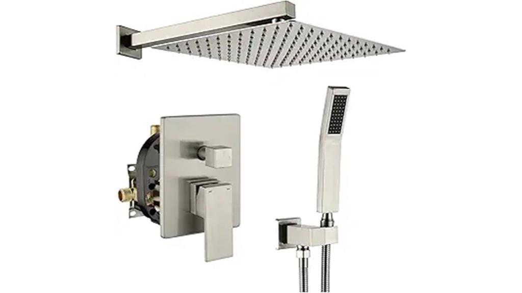 wall mounted rain shower