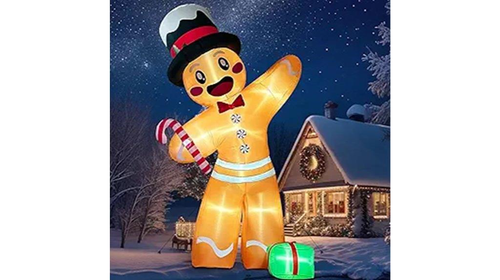 warm led christmas inflatable