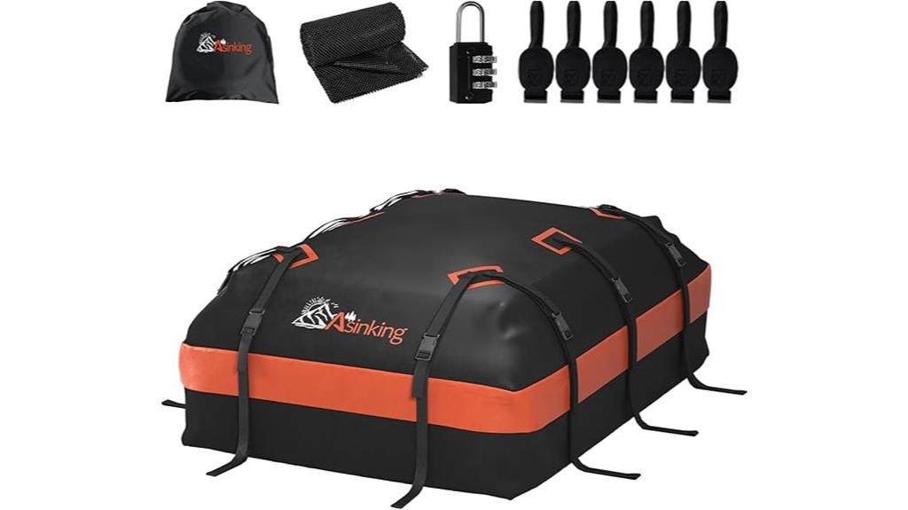 waterproof roof bag with lock