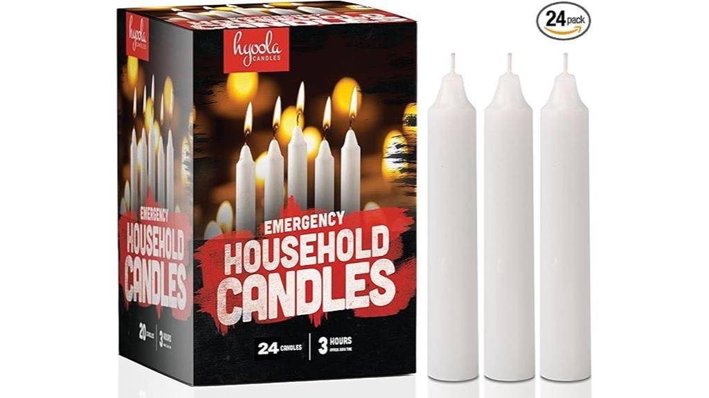 white short taper candles