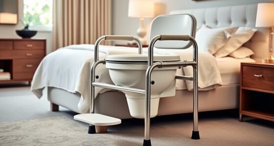 wide bariatric bedside comodes