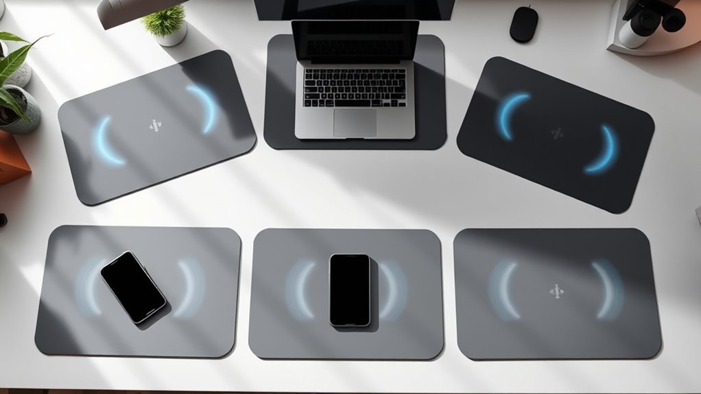 wireless charging desk mats