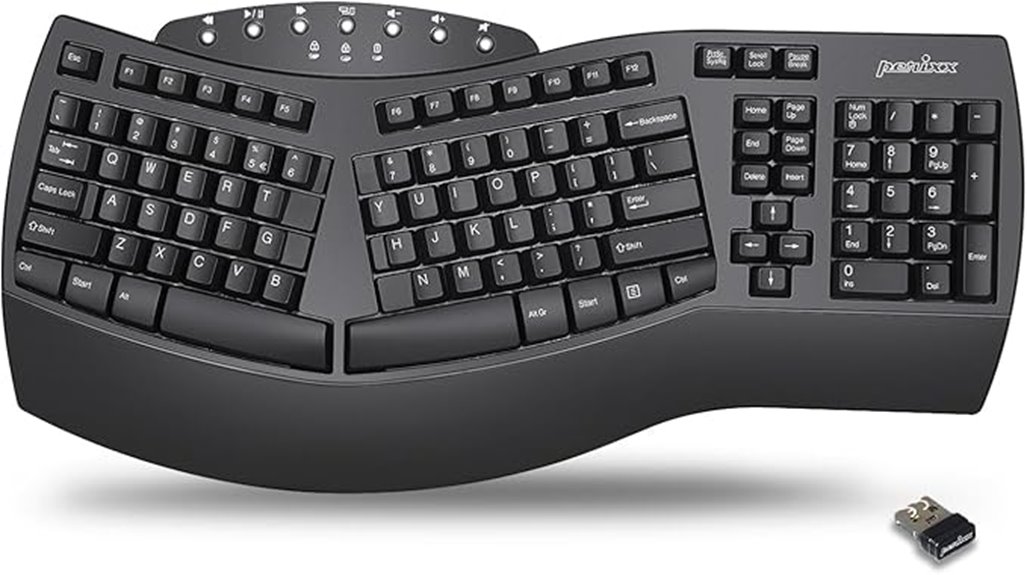 wireless ergonomic split keyboard