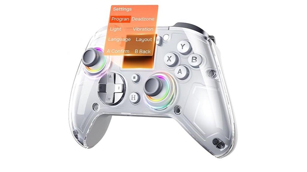 wireless gaming controller with screen
