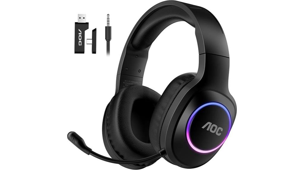 wireless gaming headset with noise canceling