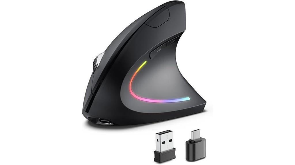 wireless rechargeable multi connection mouse
