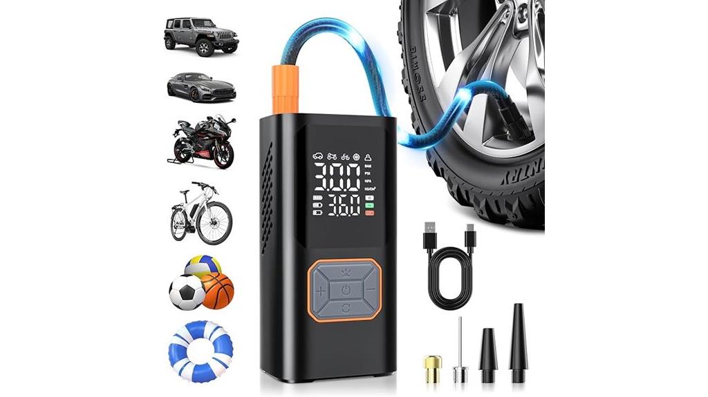 wireless tire inflator with light