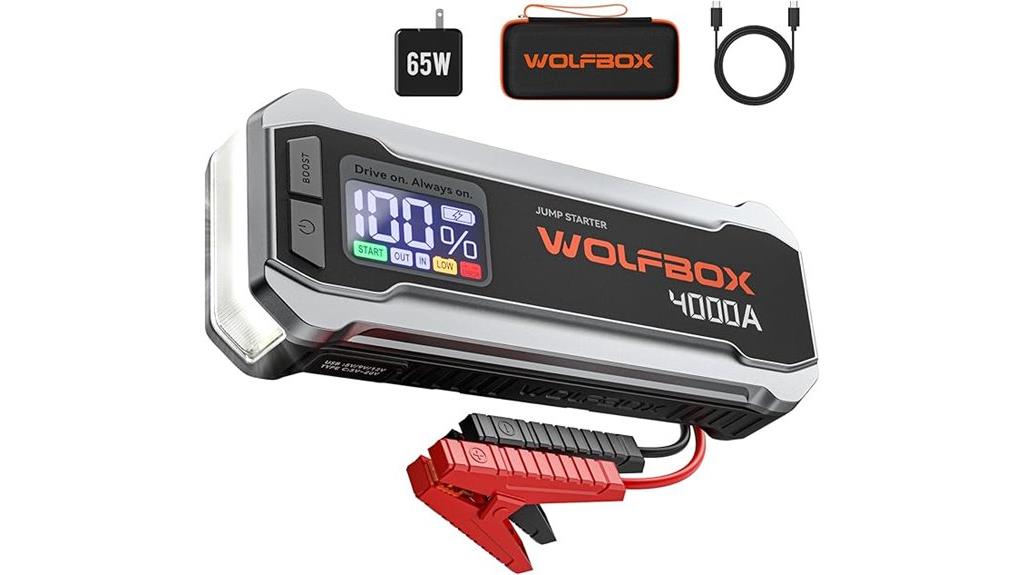 wolfbox 4000a jump starter