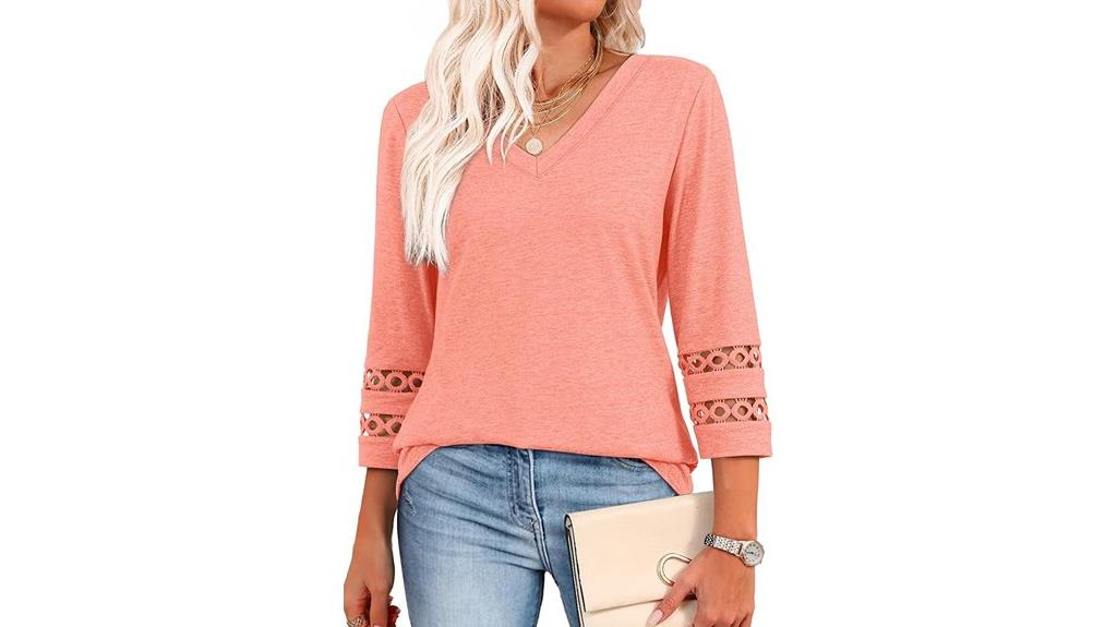 women s casual 3 4 sleeve blouses