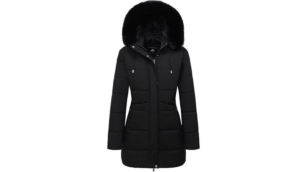 women s faux fur puffer