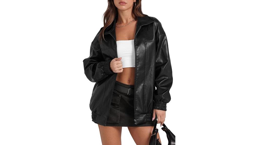 women s faux oversized leather