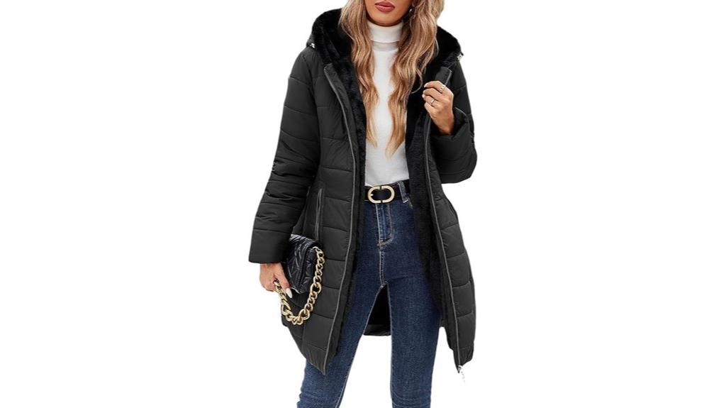 women s fleece lined warm jacket