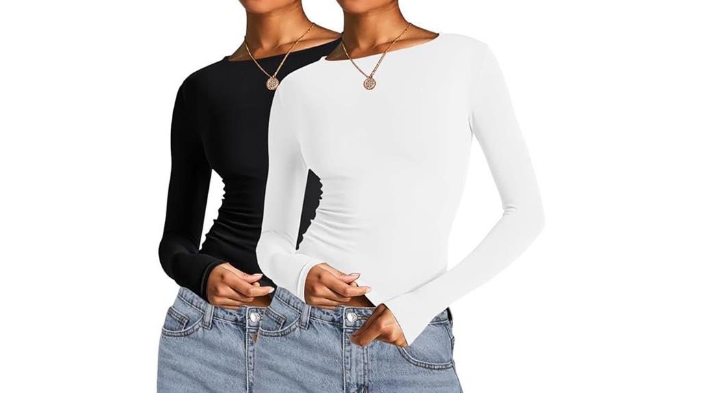 women s long sleeve crops