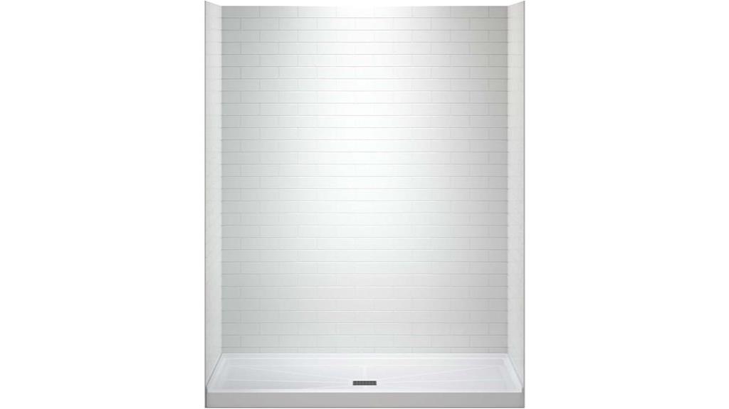 woodbridge white glossy shower