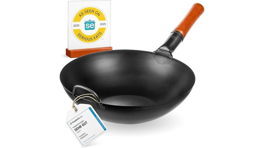 yosukata 13 5 inch carbon steel wok