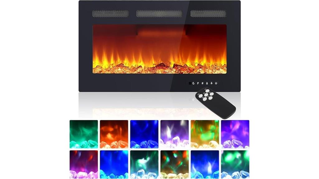 30 inch electric fireplace features