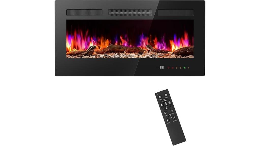 36 inch electric fireplace